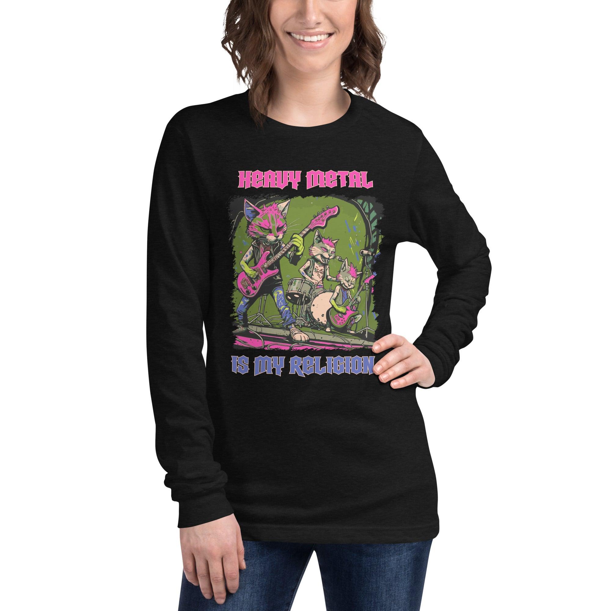 Heavy Metal Is My Religion Unisex Long Sleeve Tee - Beyond T-shirts