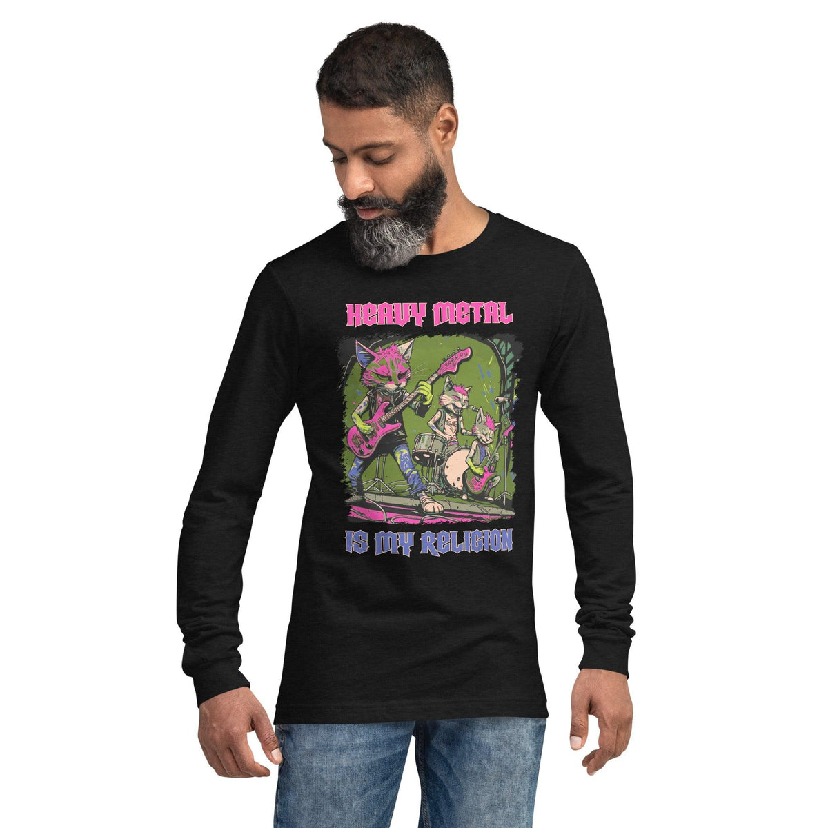 Heavy Metal Is My Religion Unisex Long Sleeve Tee - Beyond T-shirts