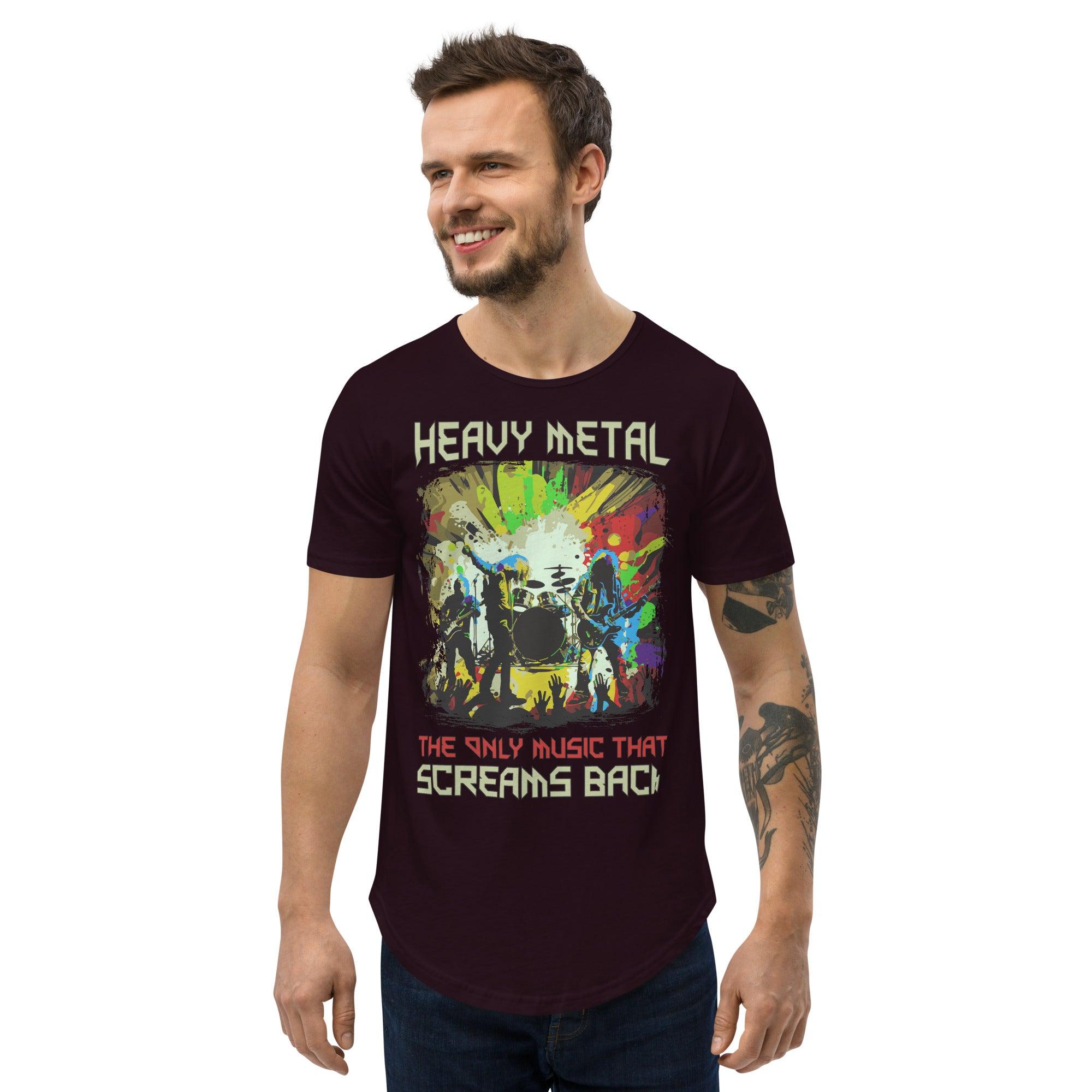 Heavy Metal Men's Curved Hem T-Shirt - Beyond T-shirts