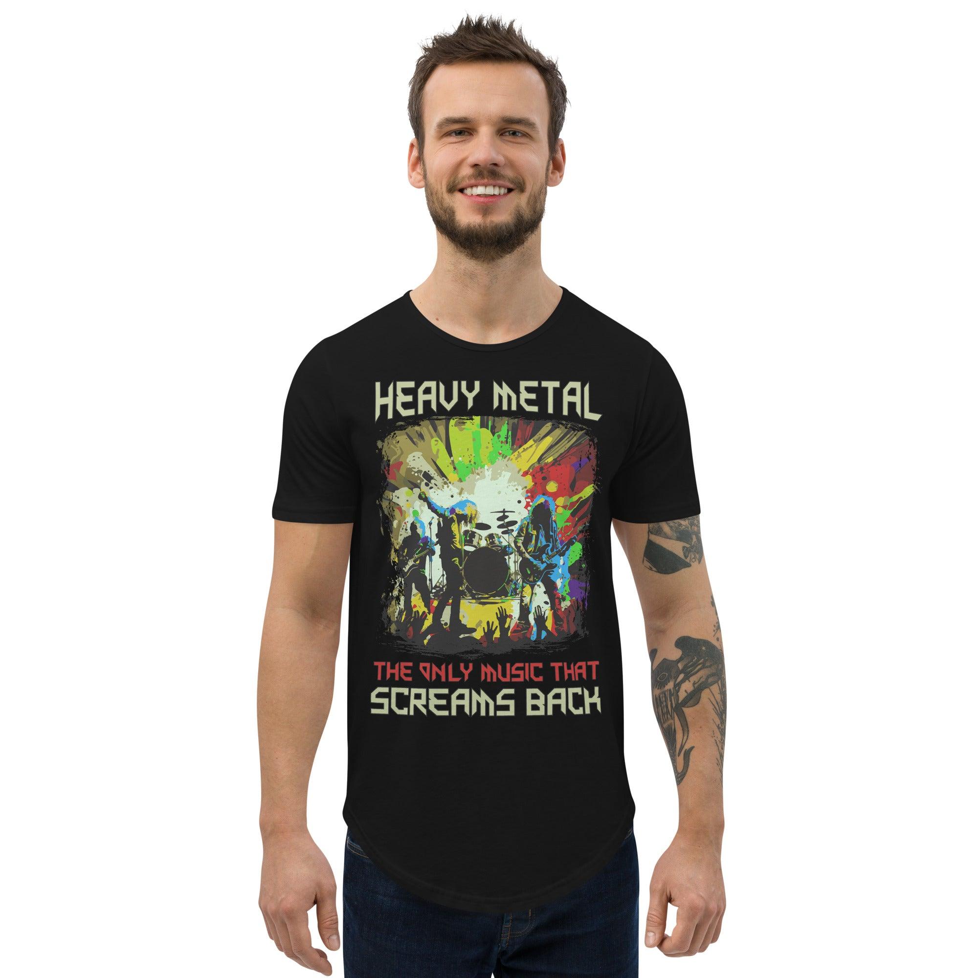 Heavy Metal Men's Curved Hem T-Shirt - Beyond T-shirts