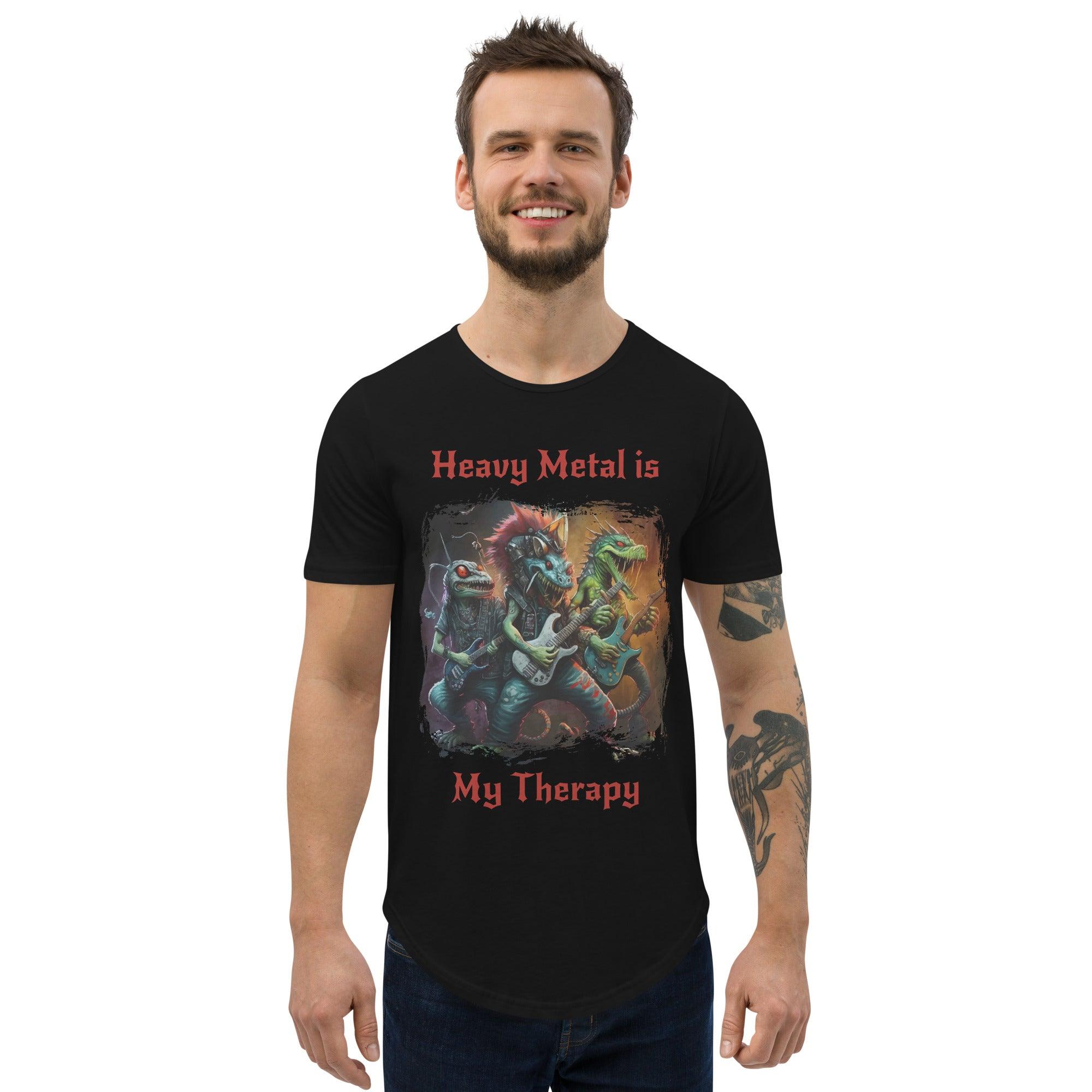 Heavy Metal Men's Curved Hem T-Shirt - Beyond T-shirts