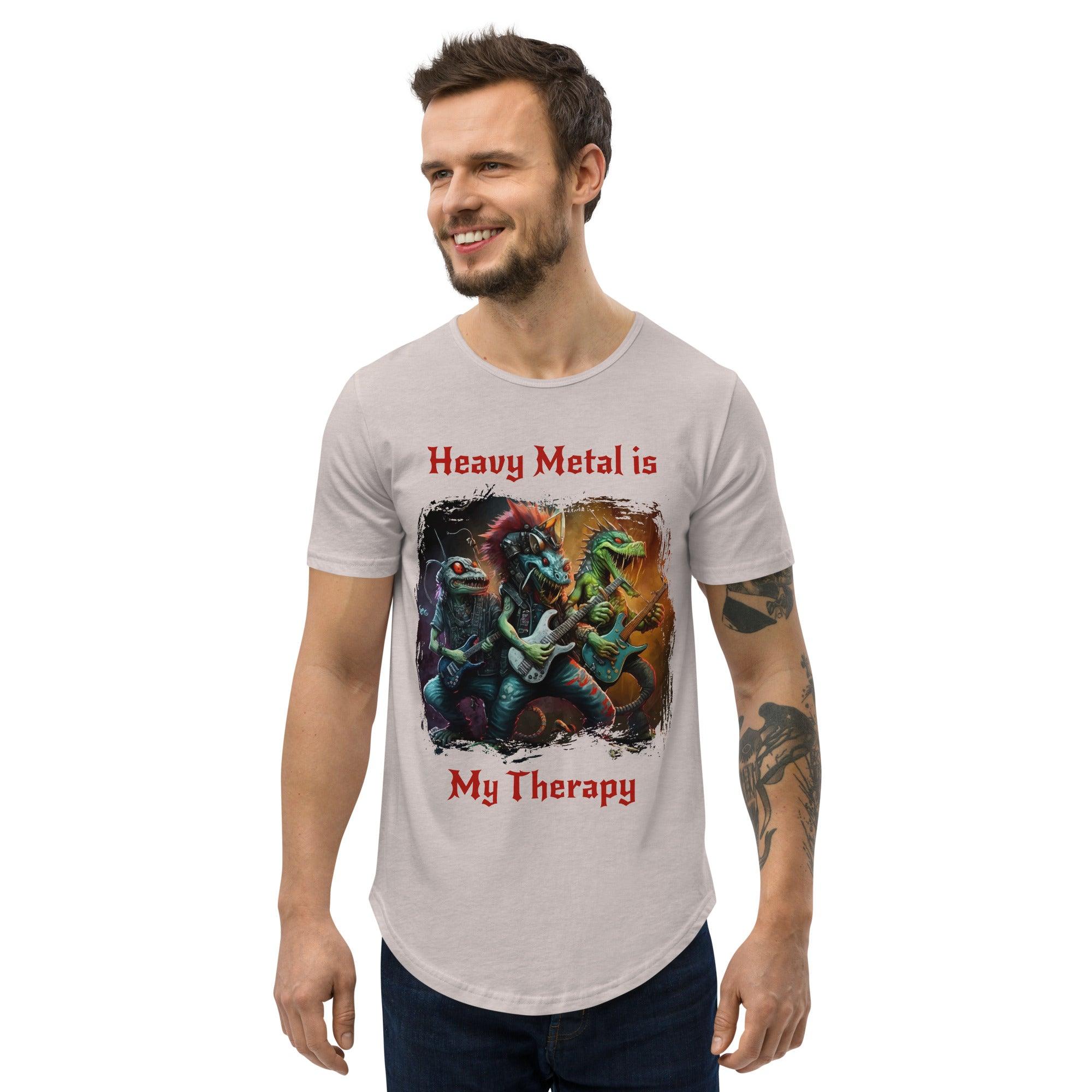 Heavy Metal Men's Curved Hem T-Shirt - Beyond T-shirts