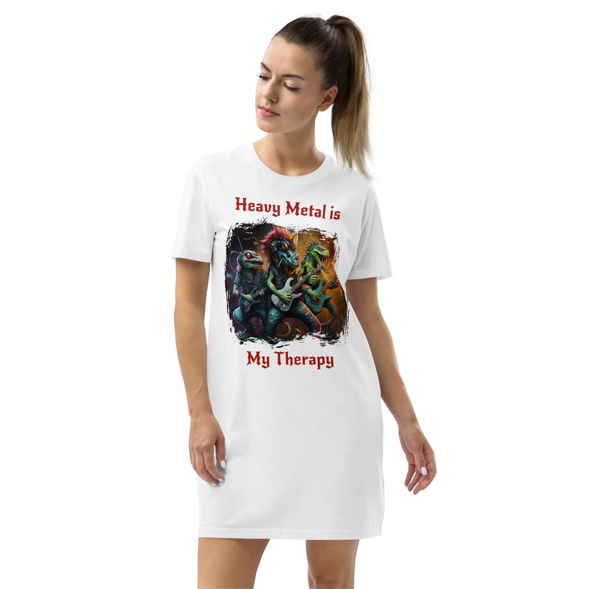 Heavy Metal Organic Cotton T-shirt Dress - Beyond T-shirts