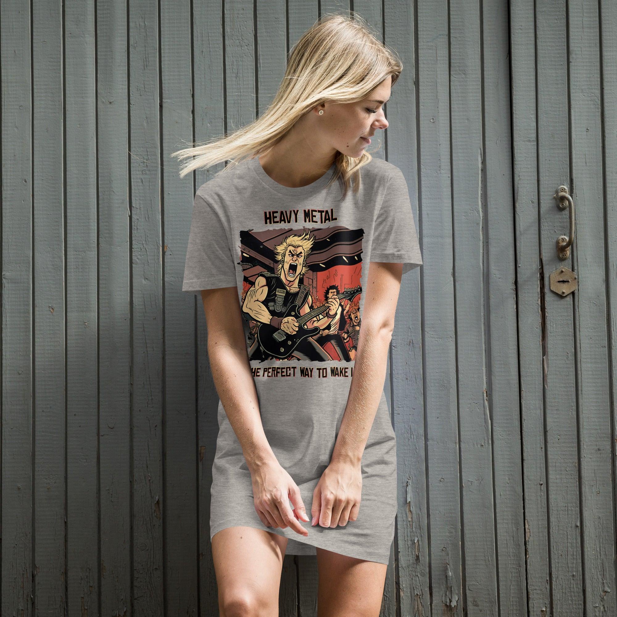 Heavy Metal Organic Cotton T-shirt Dress - Beyond T-shirts
