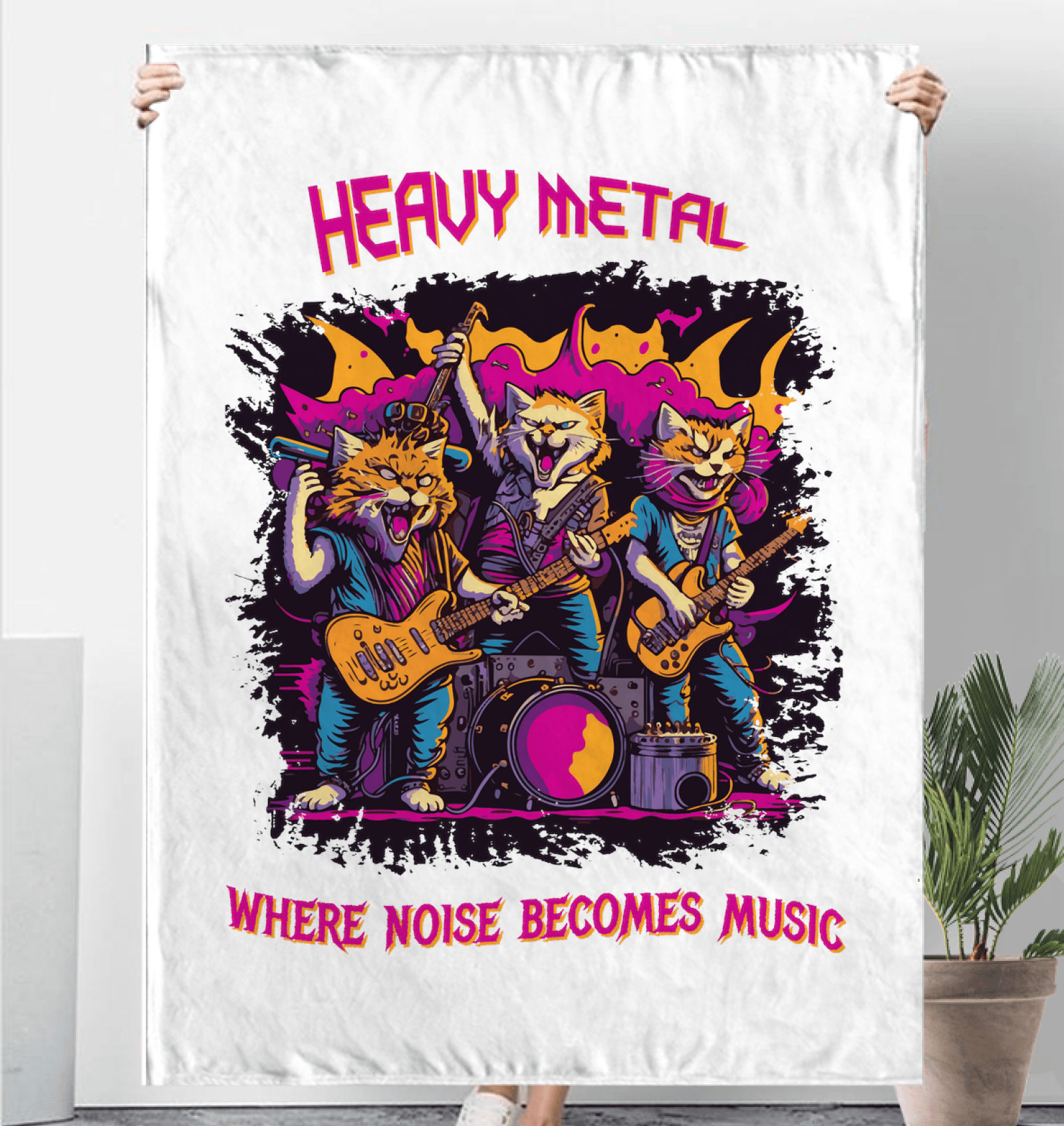 Heavy Metal Sherpa Blanket - Beyond T-shirts