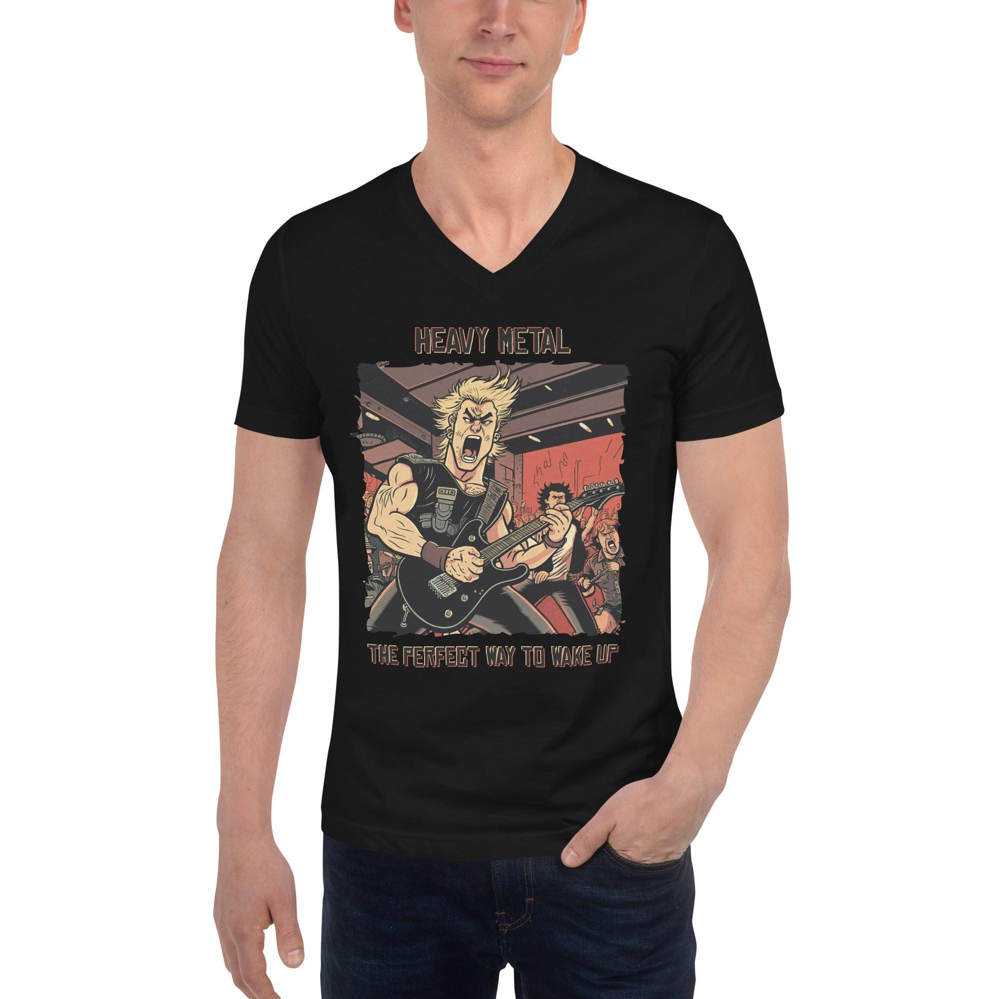 Heavy Metal Unisex Short Sleeve V-Neck T-Shirt - Beyond T-shirts