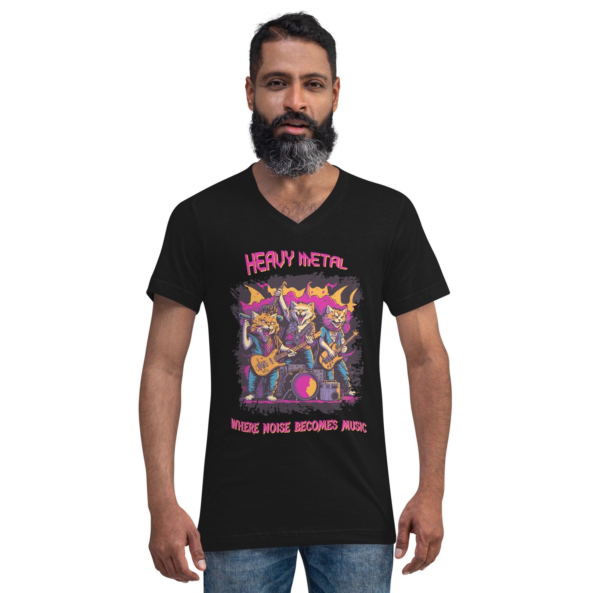 Heavy Metal Unisex Short Sleeve V-Neck T-Shirt - Beyond T-shirts