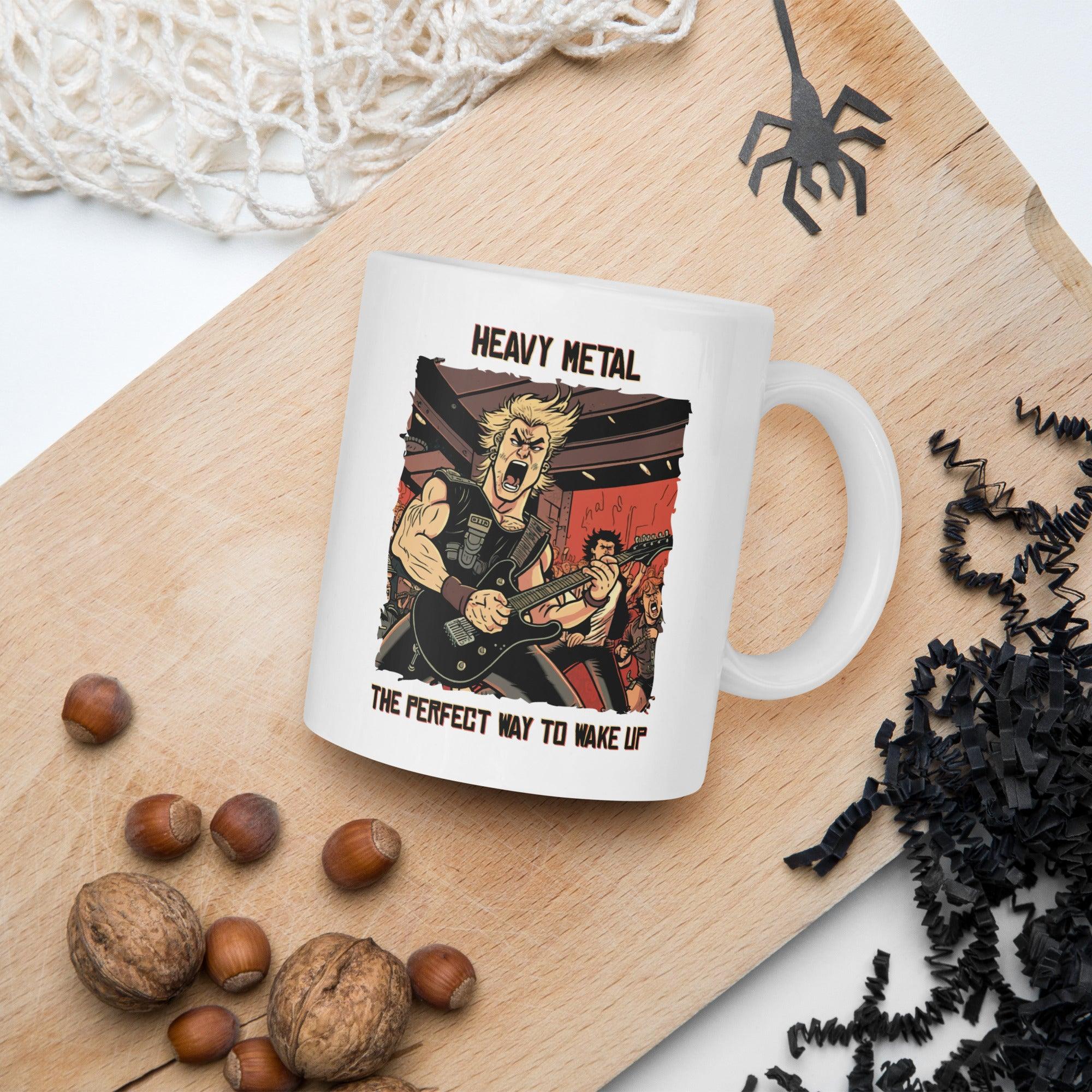 Heavy Metal White Glossy Mug - Beyond T-shirts