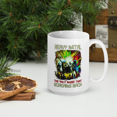 Heavy Metal White Glossy Mug - Beyond T-shirts