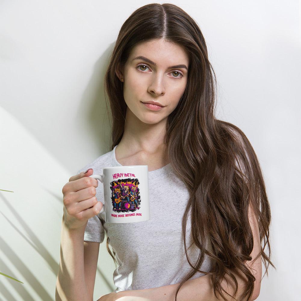 Heavy metal white glossy mug - Beyond T-shirts