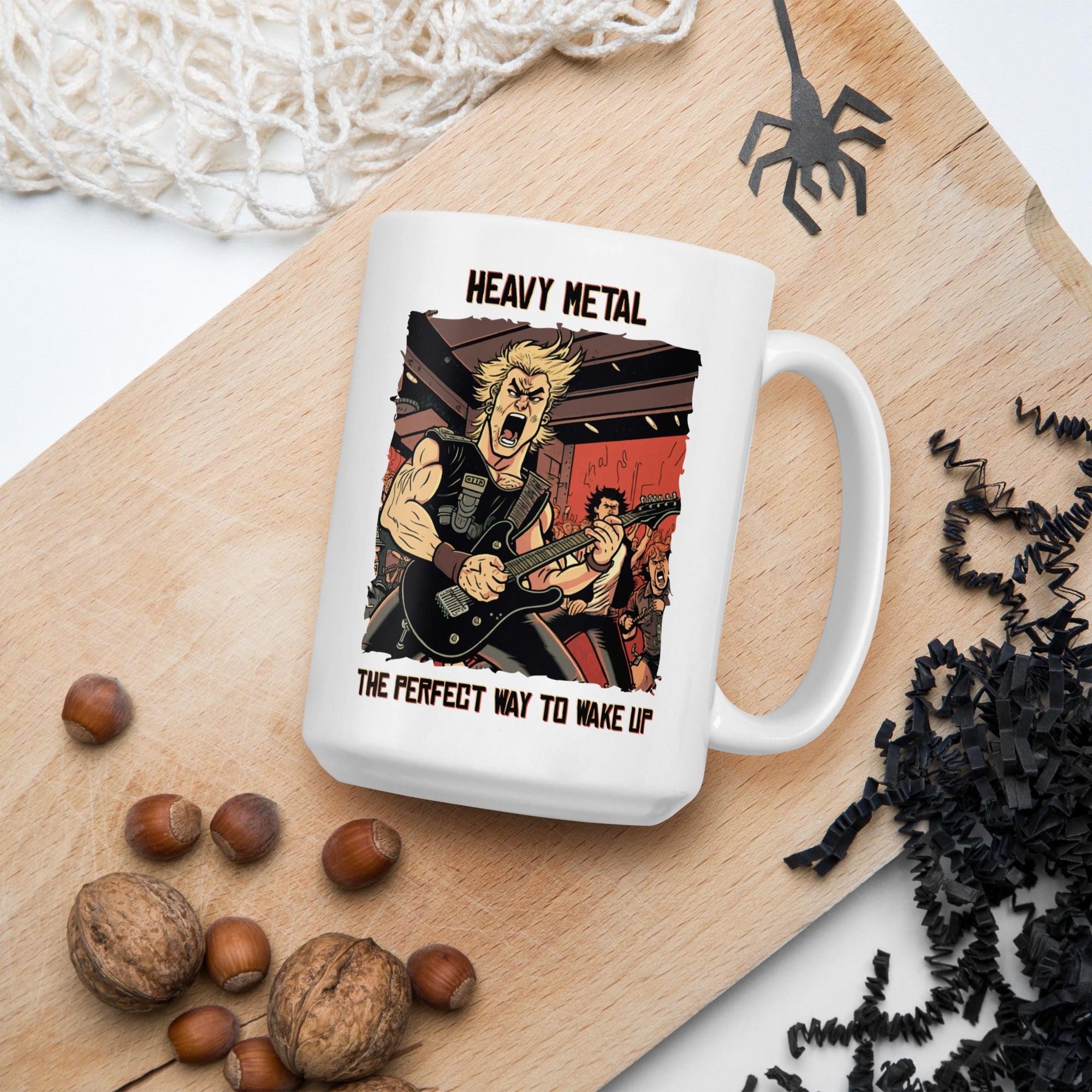 Heavy Metal White Glossy Mug - Beyond T-shirts