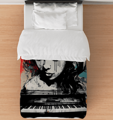 Her Fingers Sing Stories Comforter- Twin - Beyond T-shirts