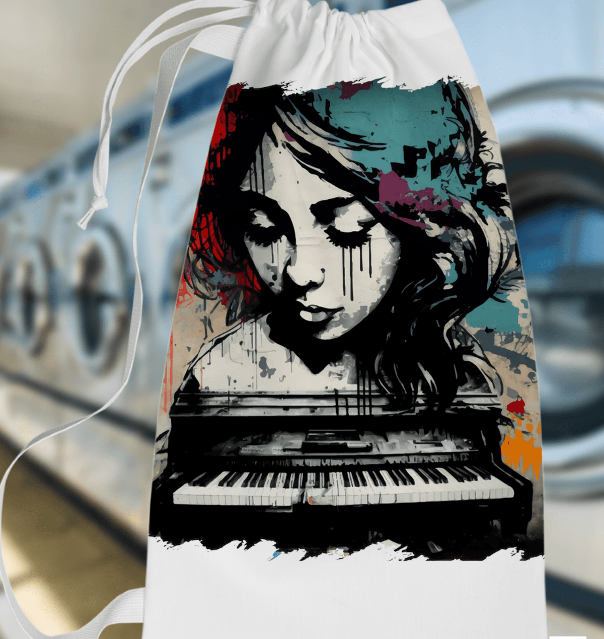 Her Fingers Sing Stories Laundry Bag - Beyond T-shirts