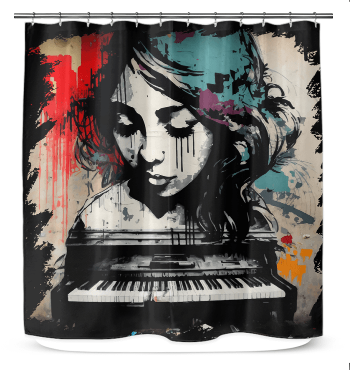 Her Fingers Sing Stories Shower Curtain - Beyond T-shirts