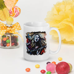 Her Fingers Tell Stories White Glossy Mug - Beyond T-shirts