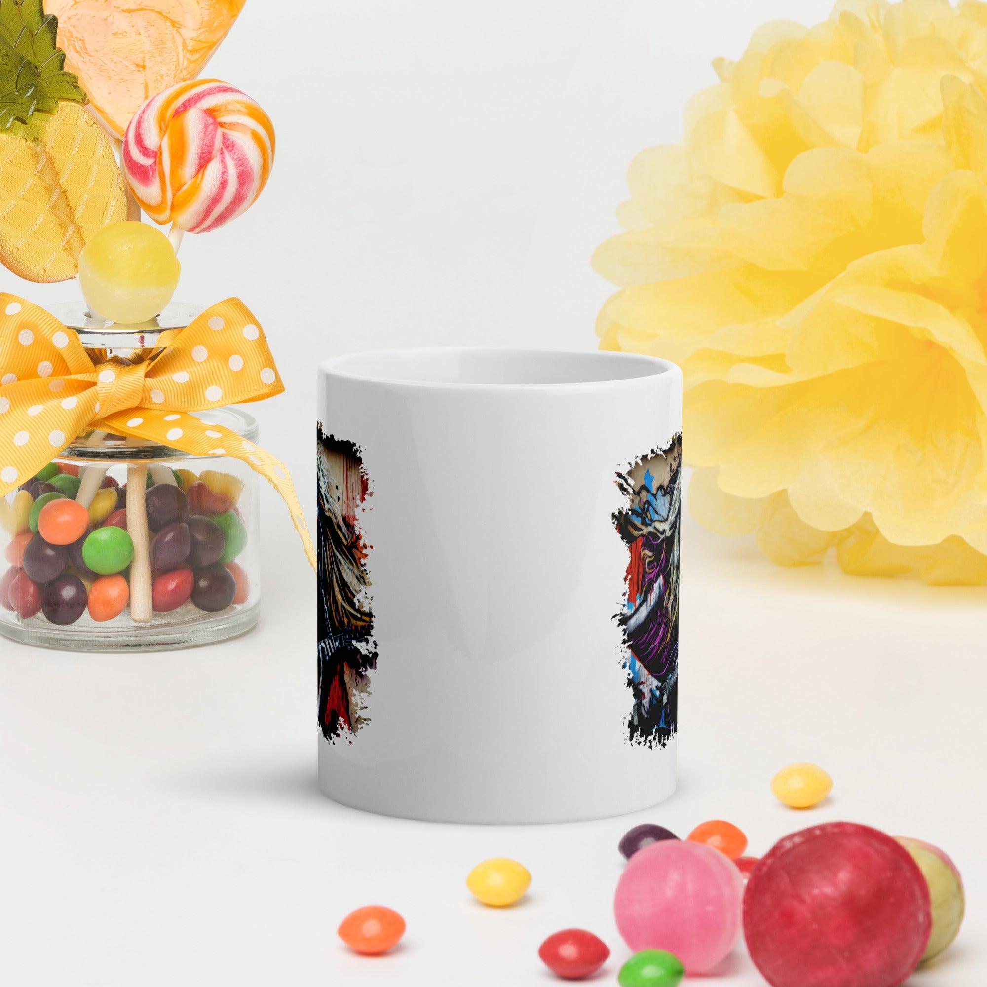 Her Fingers Tell Stories White Glossy Mug - Beyond T-shirts