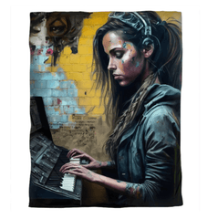 Her Heart Beats Music Duvet Cover - Beyond T-shirts