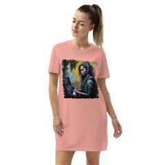 Her Heart Beats Music Organic Cotton T-shirt Dress - Beyond T-shirts