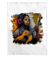 Her Music Is Poetry Sherpa Blanket - Beyond T-shirts