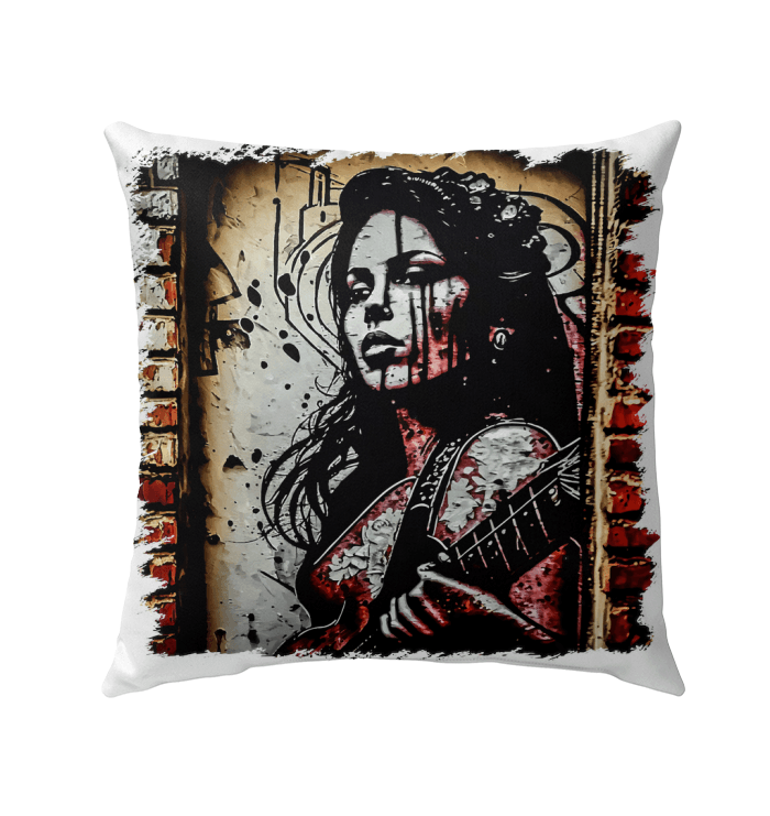 Her Music Moves Mountains Outdoor Pillow - Beyond T-shirts