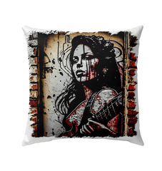 Her Music Moves Mountains Outdoor Pillow - Beyond T-shirts