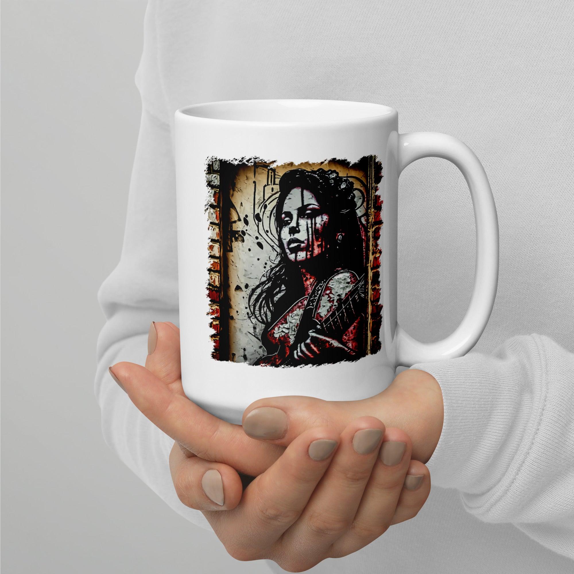 Her Music Moves Mountains White Glossy Mug - Beyond T-shirts