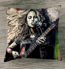 Her Music Soothes Souls Indoor Pillow - Beyond T-shirts