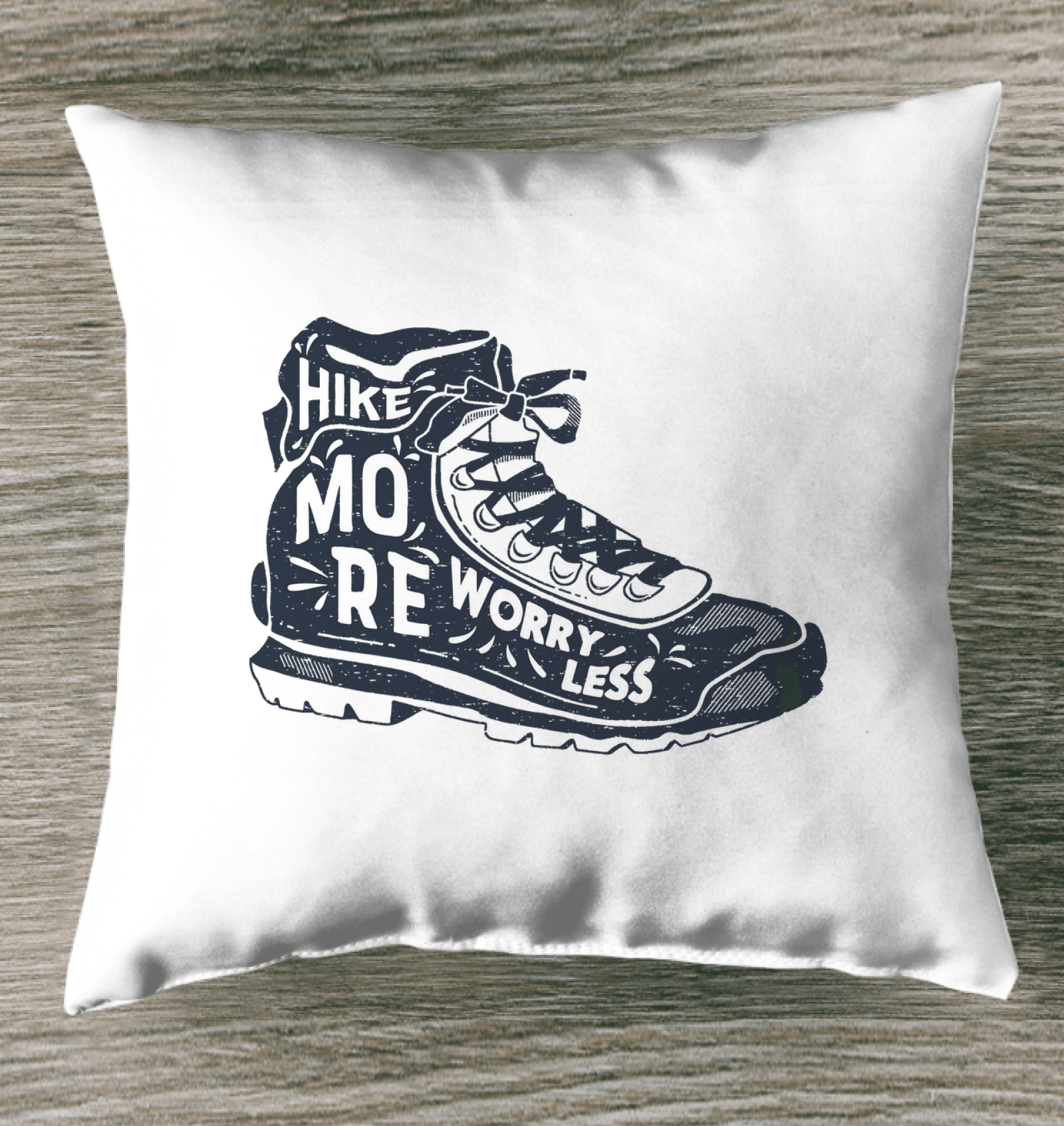 Hike More Outdoor Pillow - Beyond T-shirts