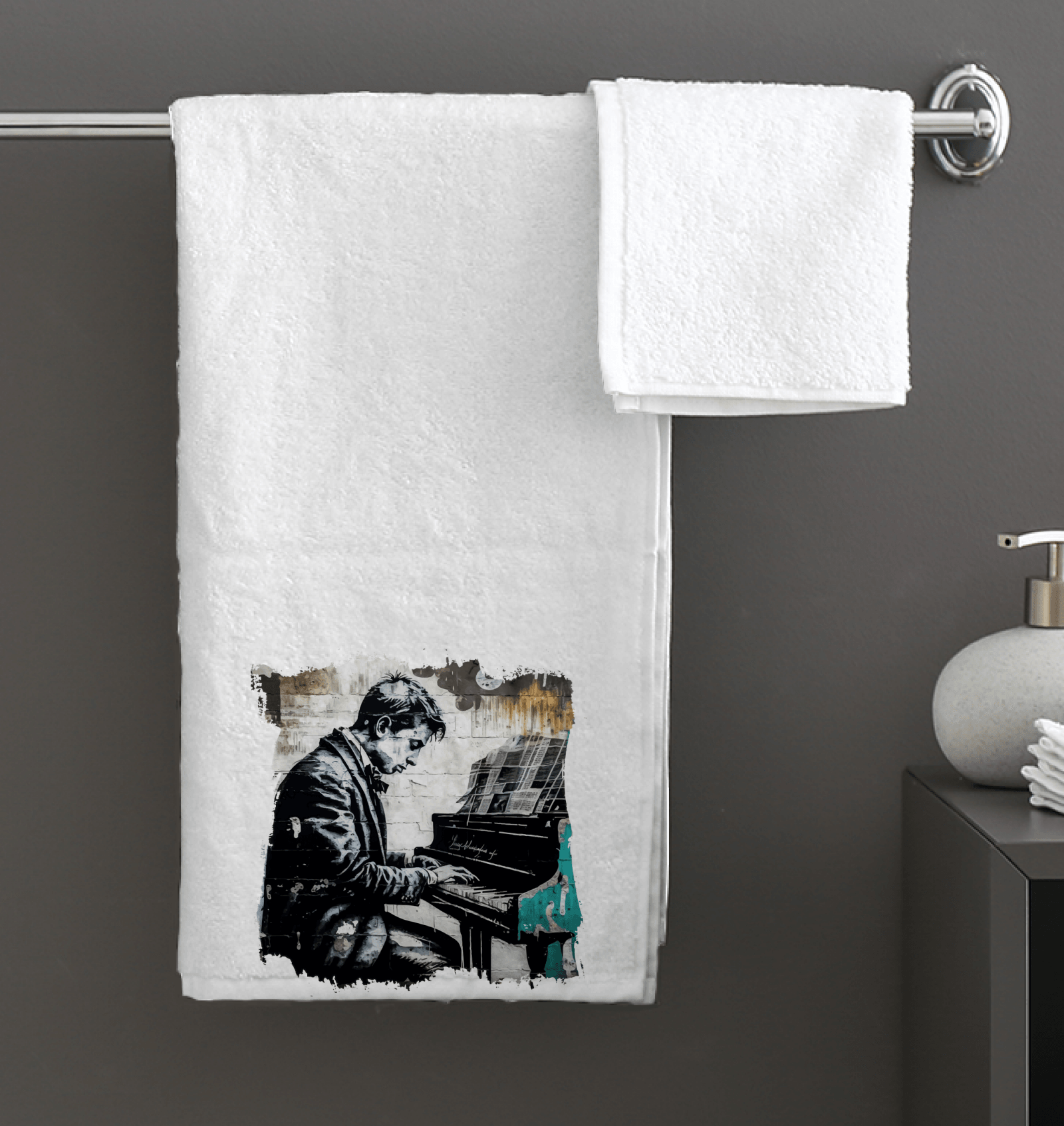 Hittin' The Notes Bath Towel - Beyond T-shirts