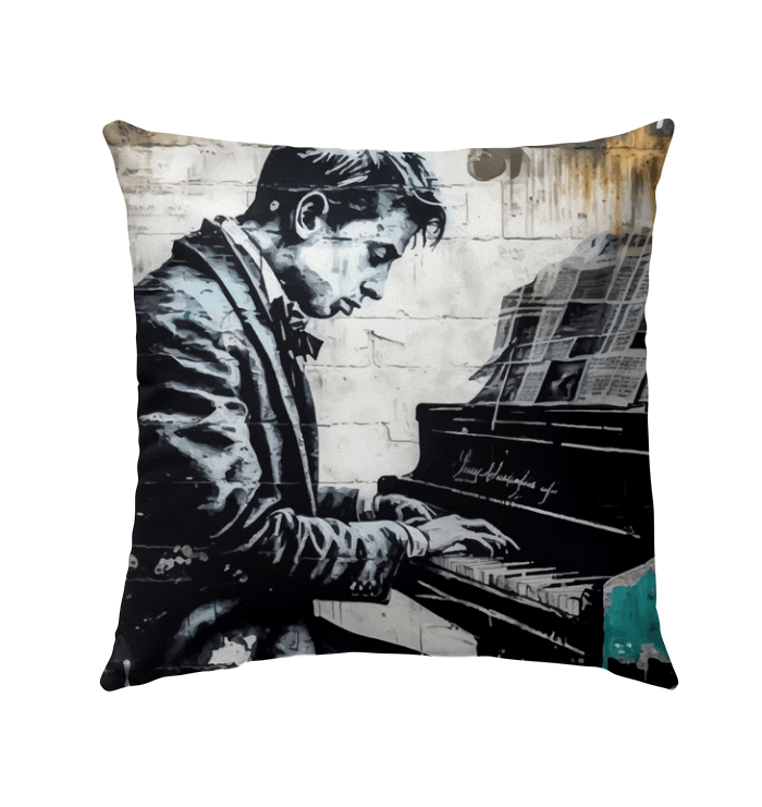 Hittin' The Notes Outdoor Pillow - Beyond T-shirts