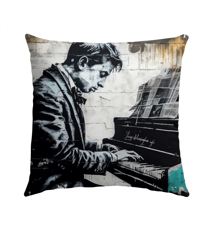 Hittin' The Notes Outdoor Pillow - Beyond T-shirts