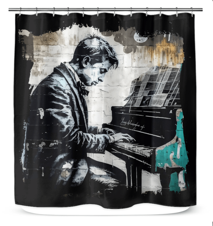 Hittin' The Notes Shower Curtain - Beyond T-shirts