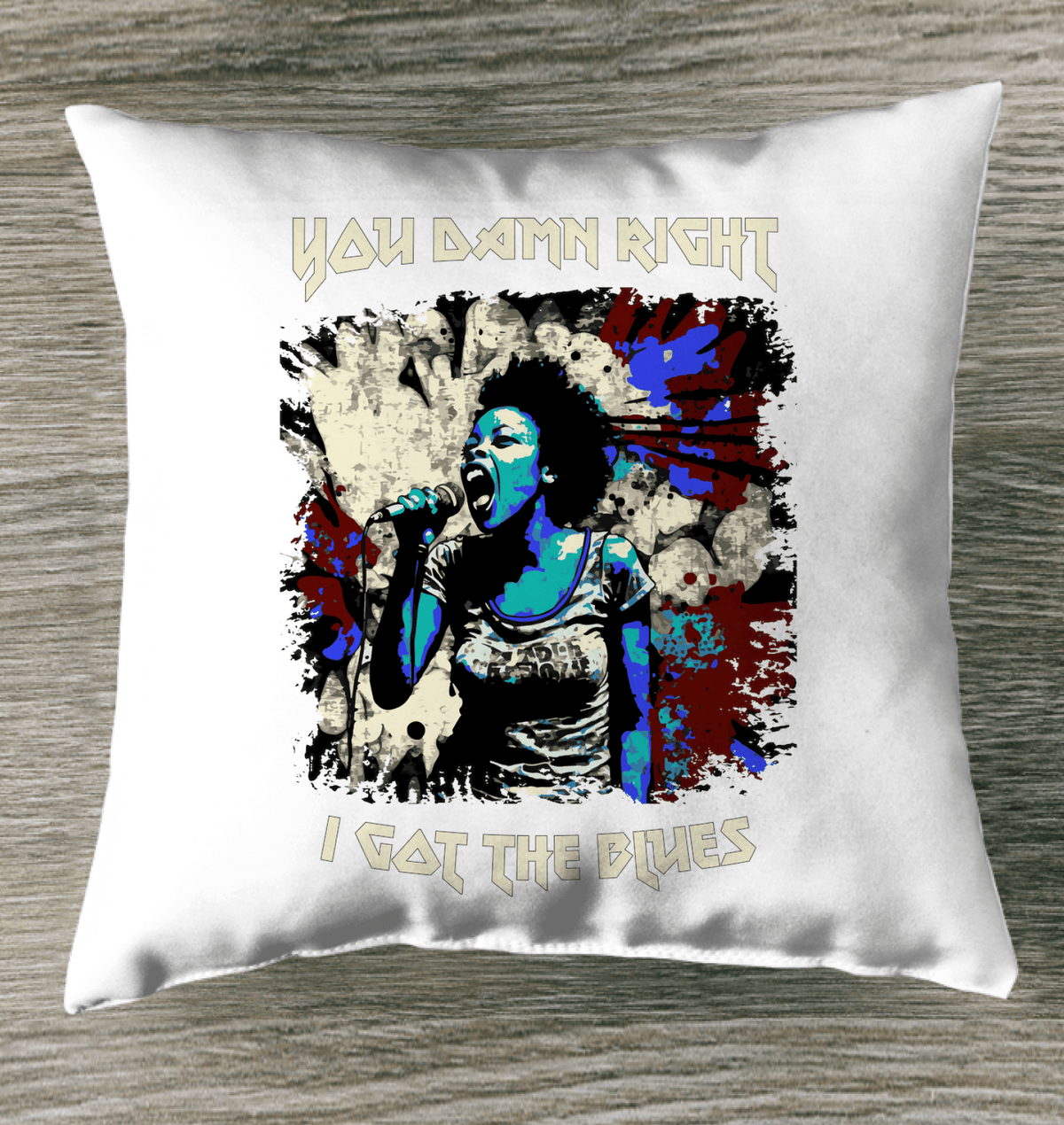 I Got The Blues Indoor Pillow - Beyond T-shirts