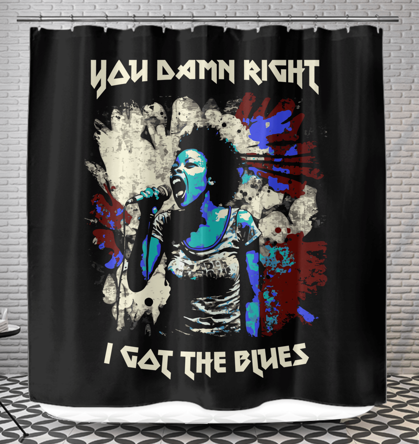 I Got The Blues Shower Curtain - Beyond T-shirts