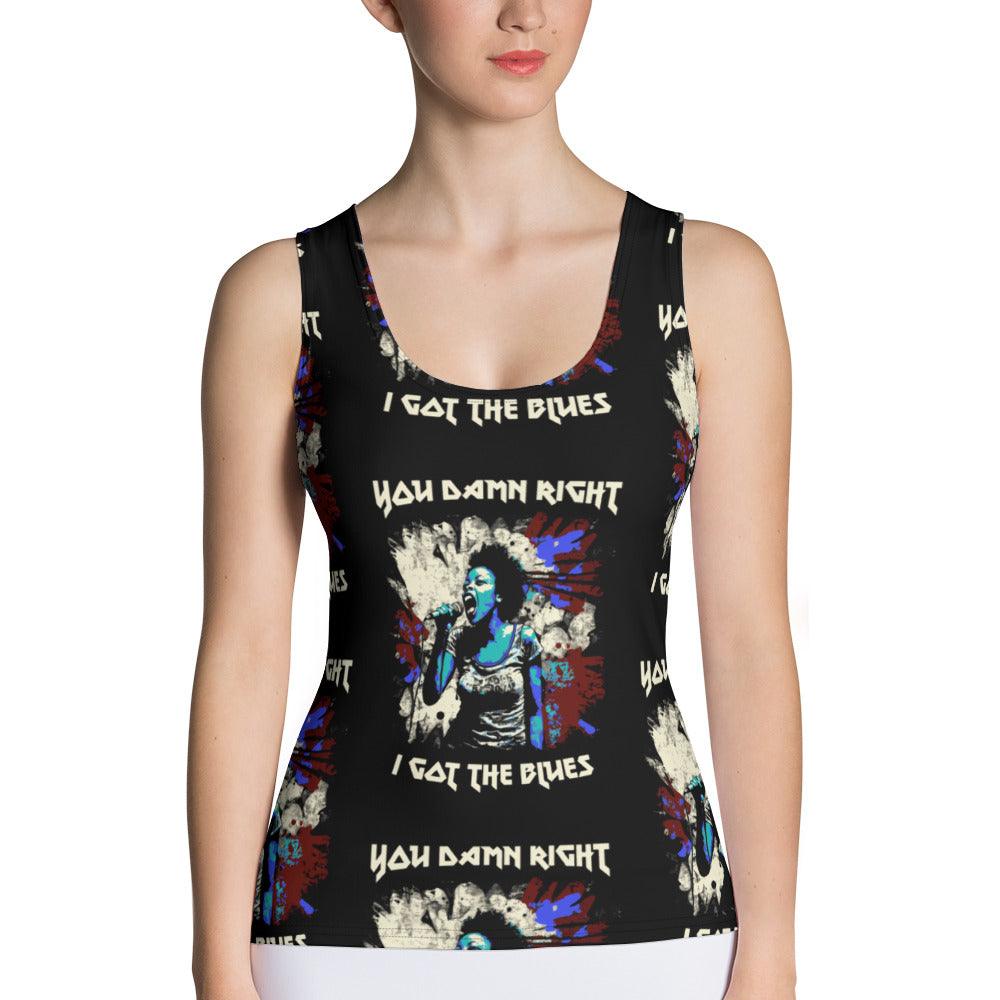 I Got The Blues Sublimation Cut & Sew Tank Top - Beyond T-shirts