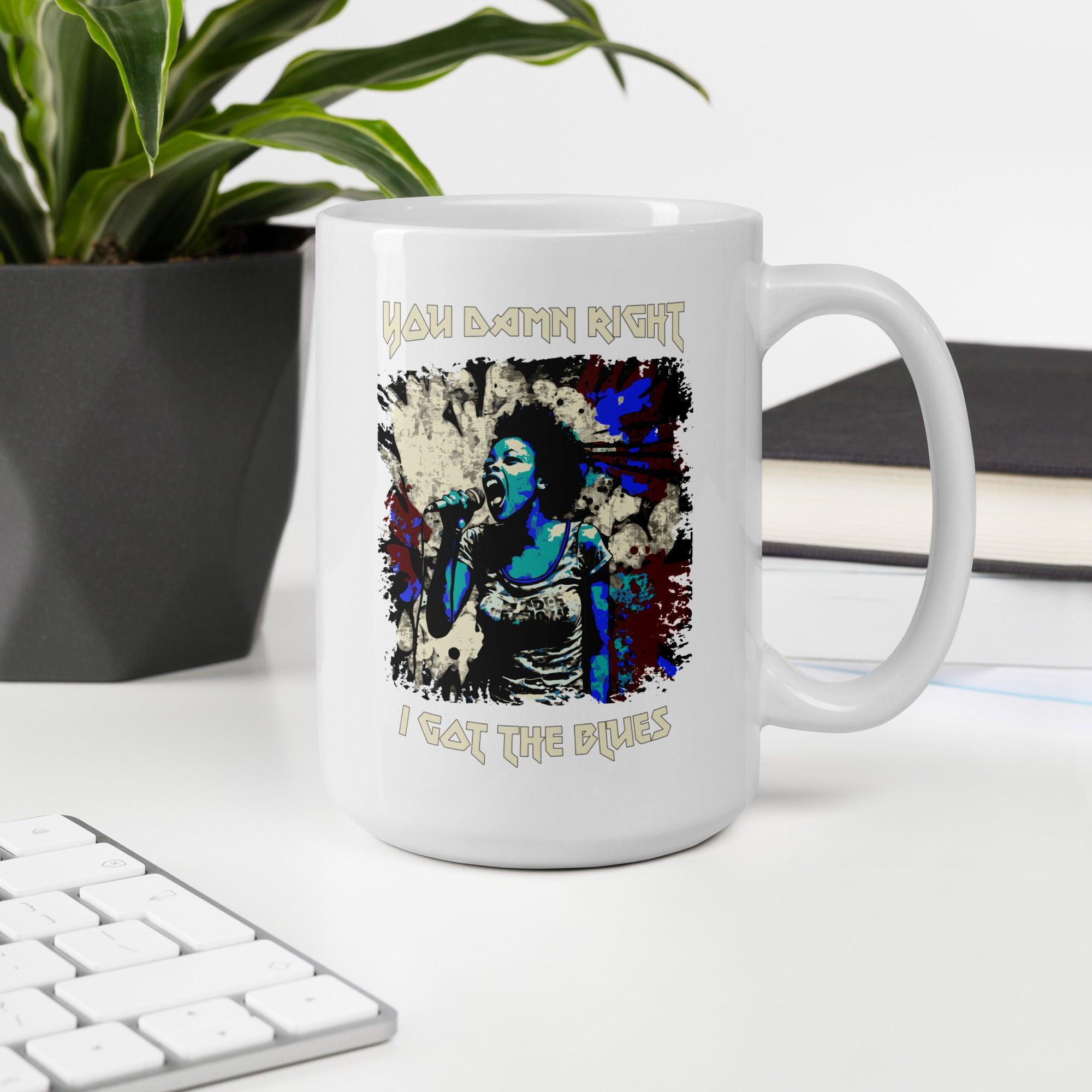 I Got The Blues White glossy mug - Beyond T-shirts