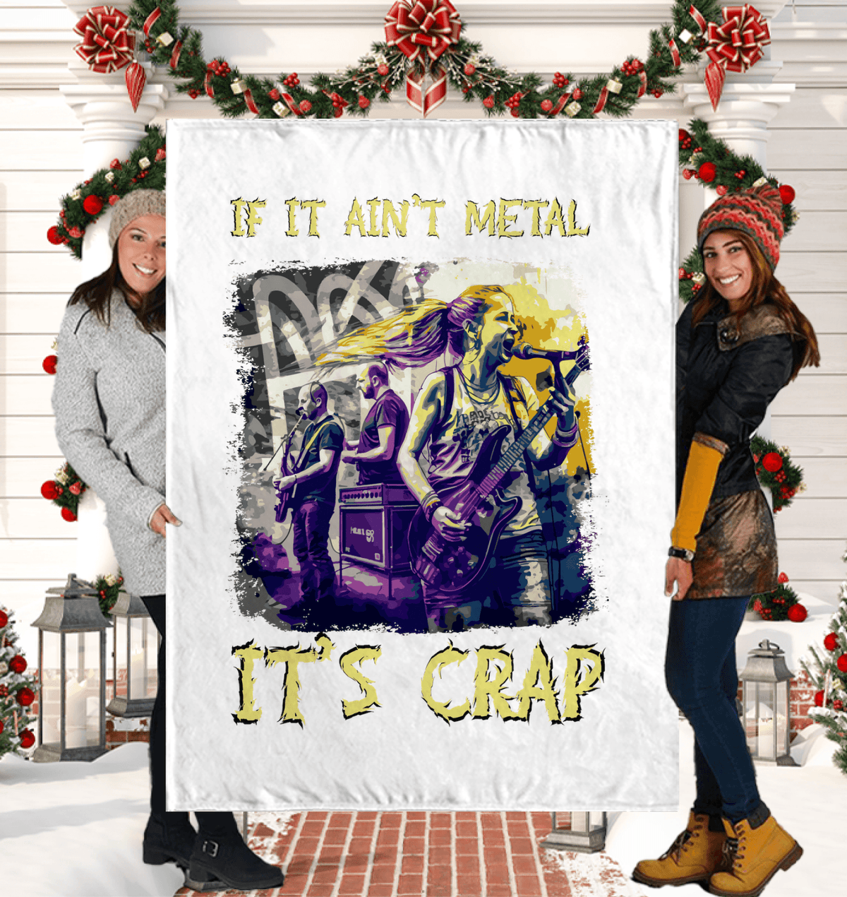 If It Ain't Metal, It's Crap Sherpa Blanket - Beyond T-shirts