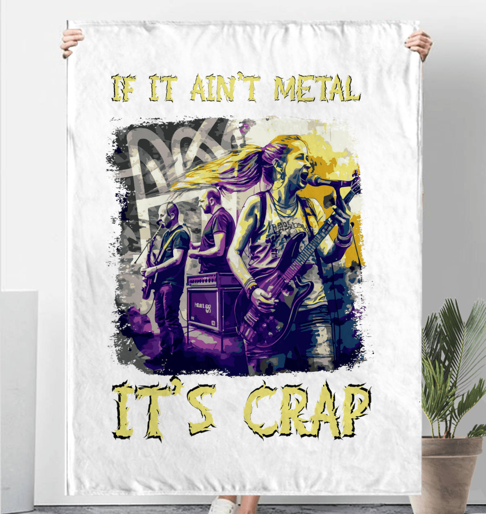 If It Ain't Metal, It's Crap Sherpa Blanket - Beyond T-shirts