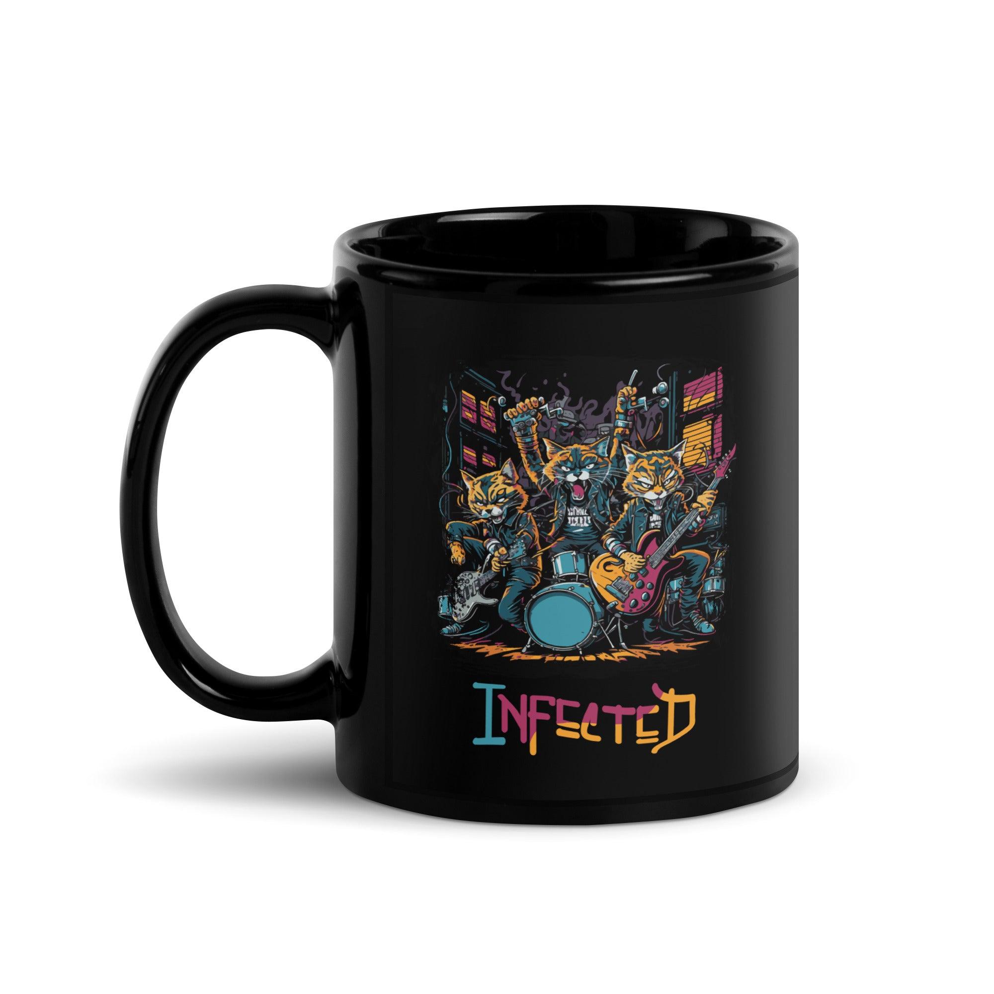 Infected Black Glossy Mug - Beyond T-shirts