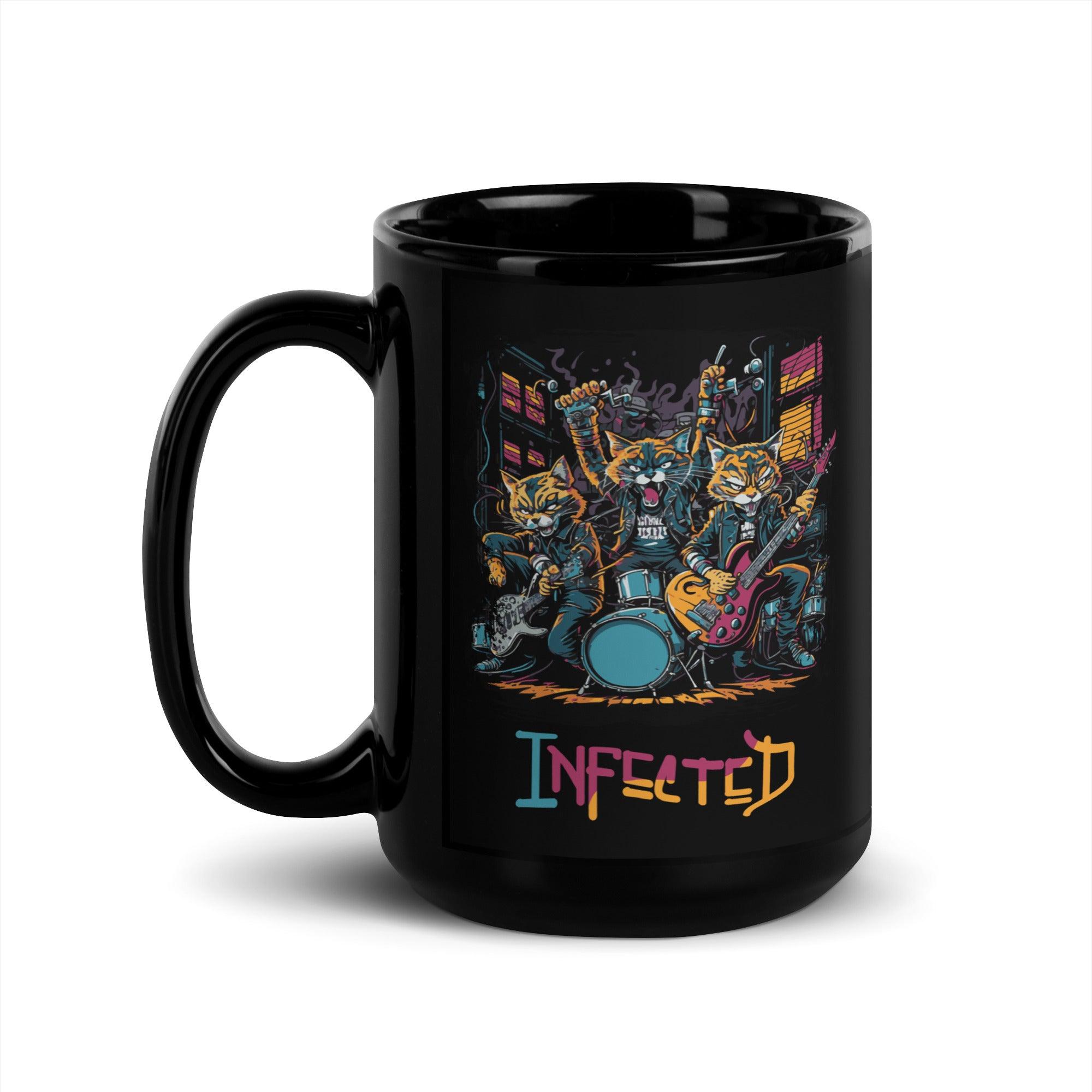 Infected Black Glossy Mug - Beyond T-shirts