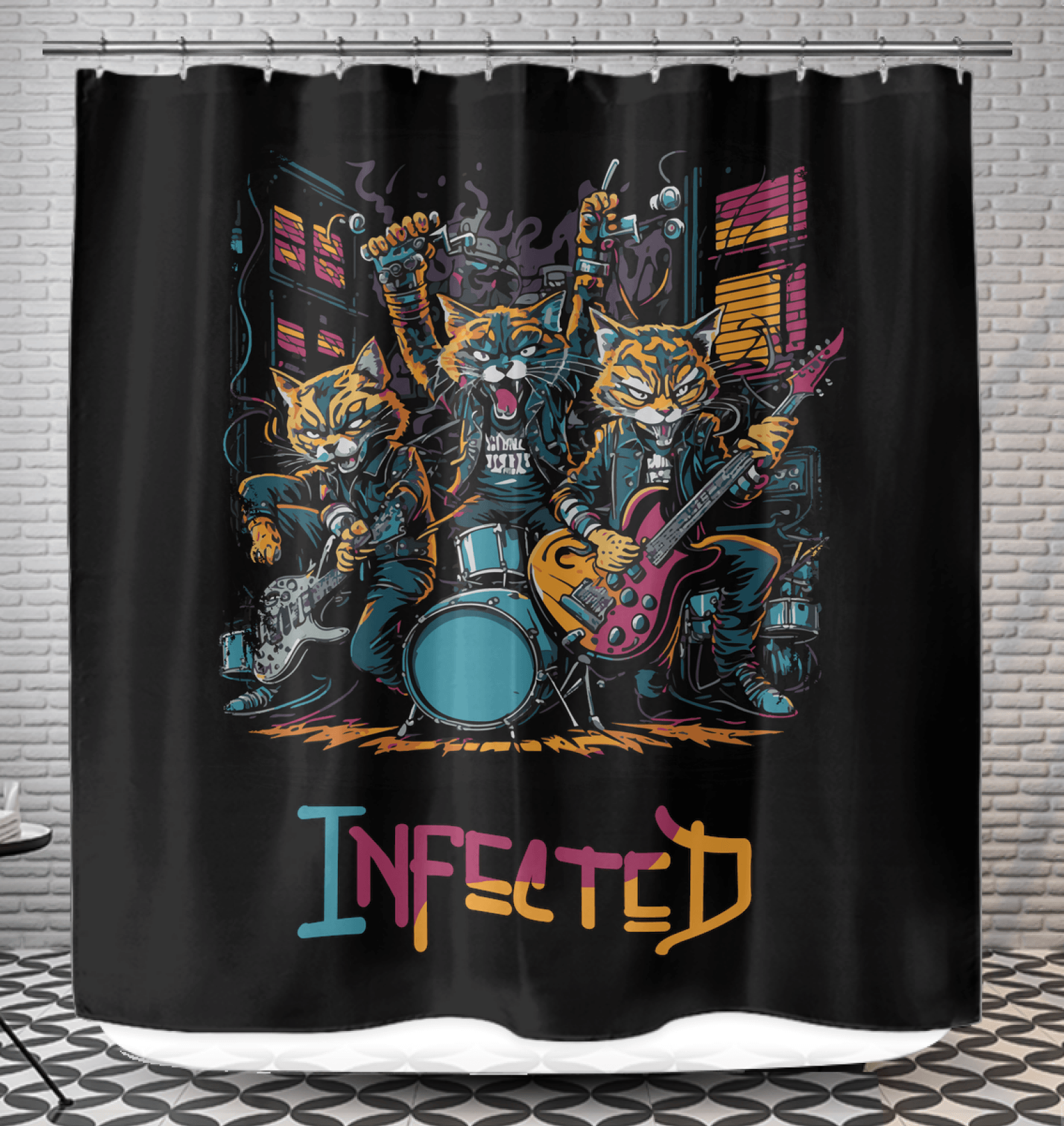 Infected Shower Curtain - Beyond T-shirts