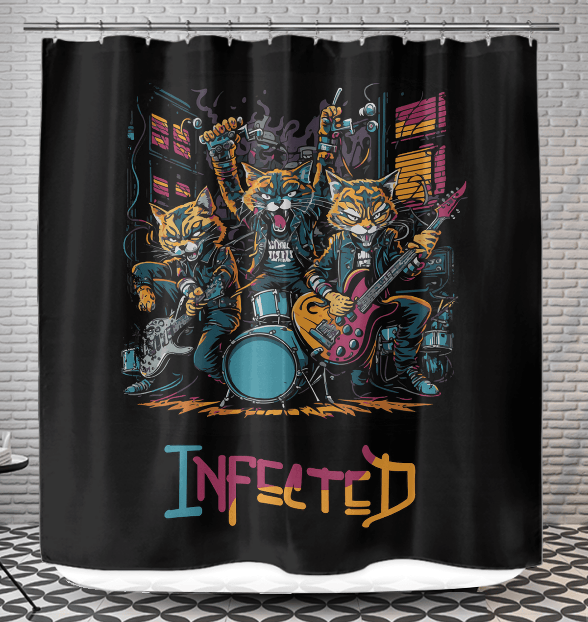 Infected Shower Curtain - Beyond T-shirts