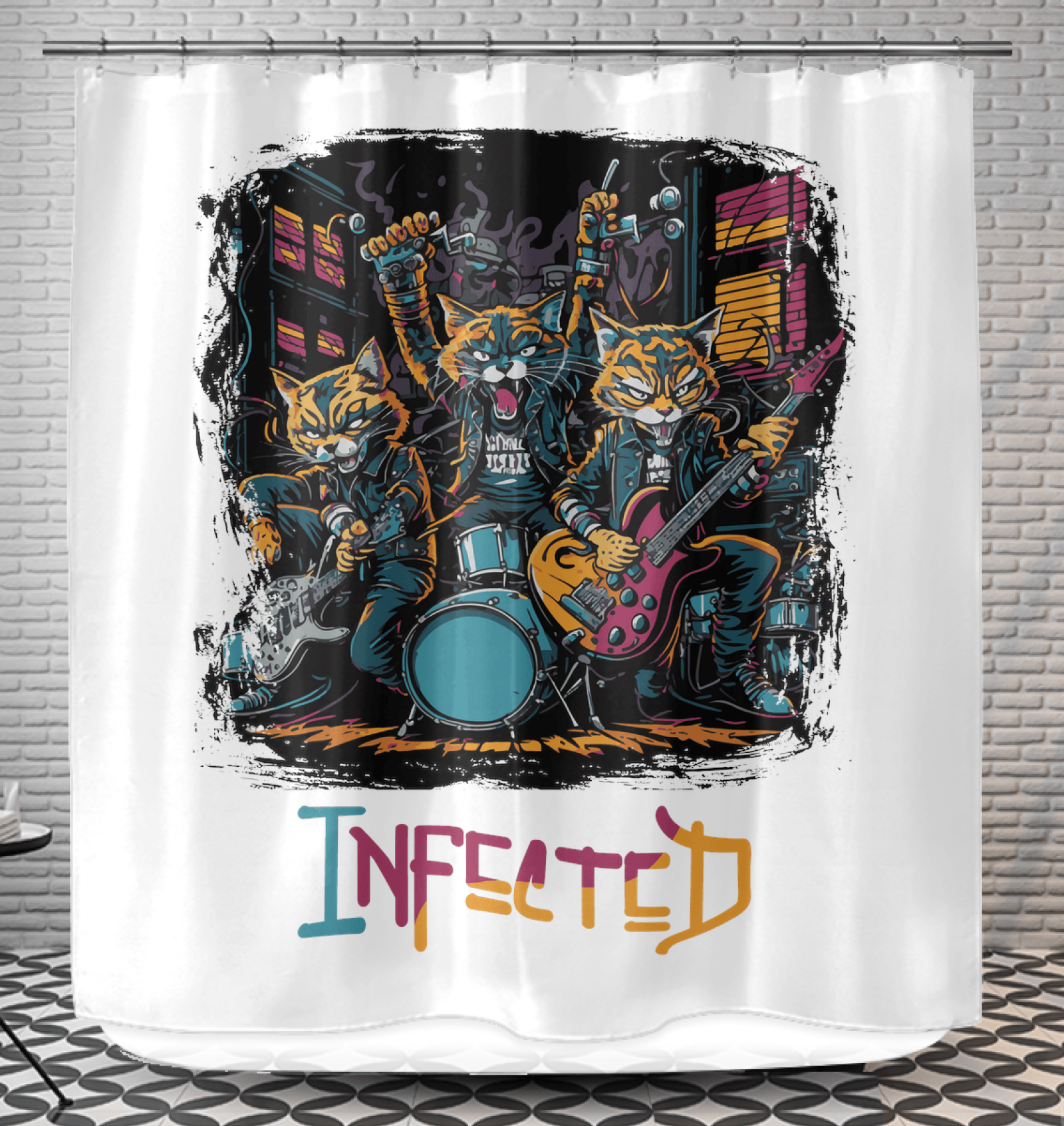 Infected Shower Curtain - Beyond T-shirts