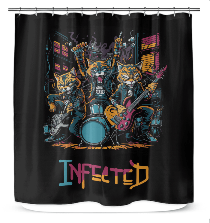 Infected Shower Curtain - Beyond T-shirts