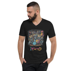 Infected Unisex Short Sleeve V-Neck T-Shirt - Beyond T-shirts