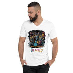 Infected Unisex Short Sleeve V-Neck T-Shirt - Beyond T-shirts