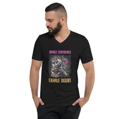 Inhale Confidence Exhale Doubt Unisex Short Sleeve V-Neck T-Shirt - Beyond T-shirts