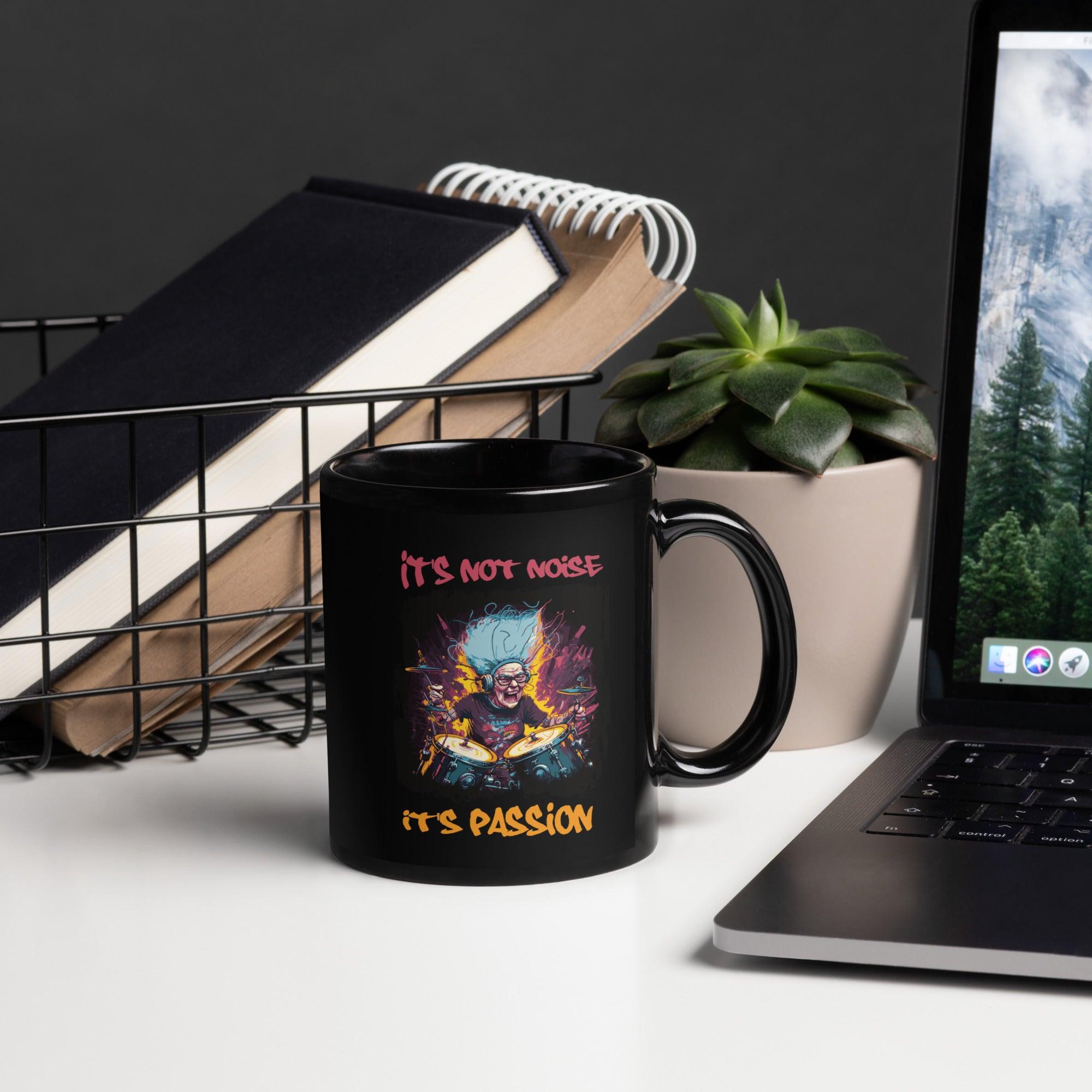 It's Passion Black Glossy Mug - Beyond T-shirts