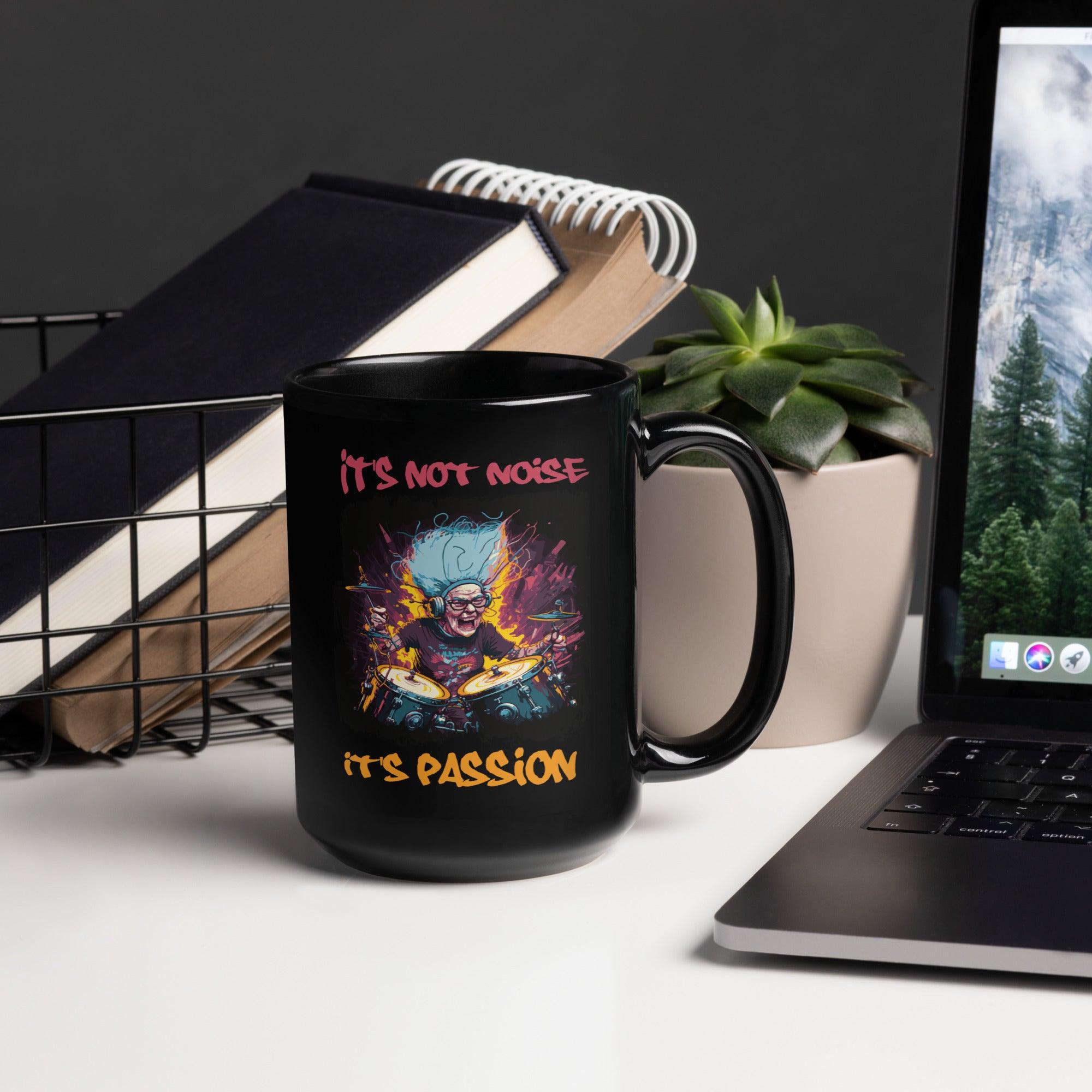 It's Passion Black Glossy Mug - Beyond T-shirts