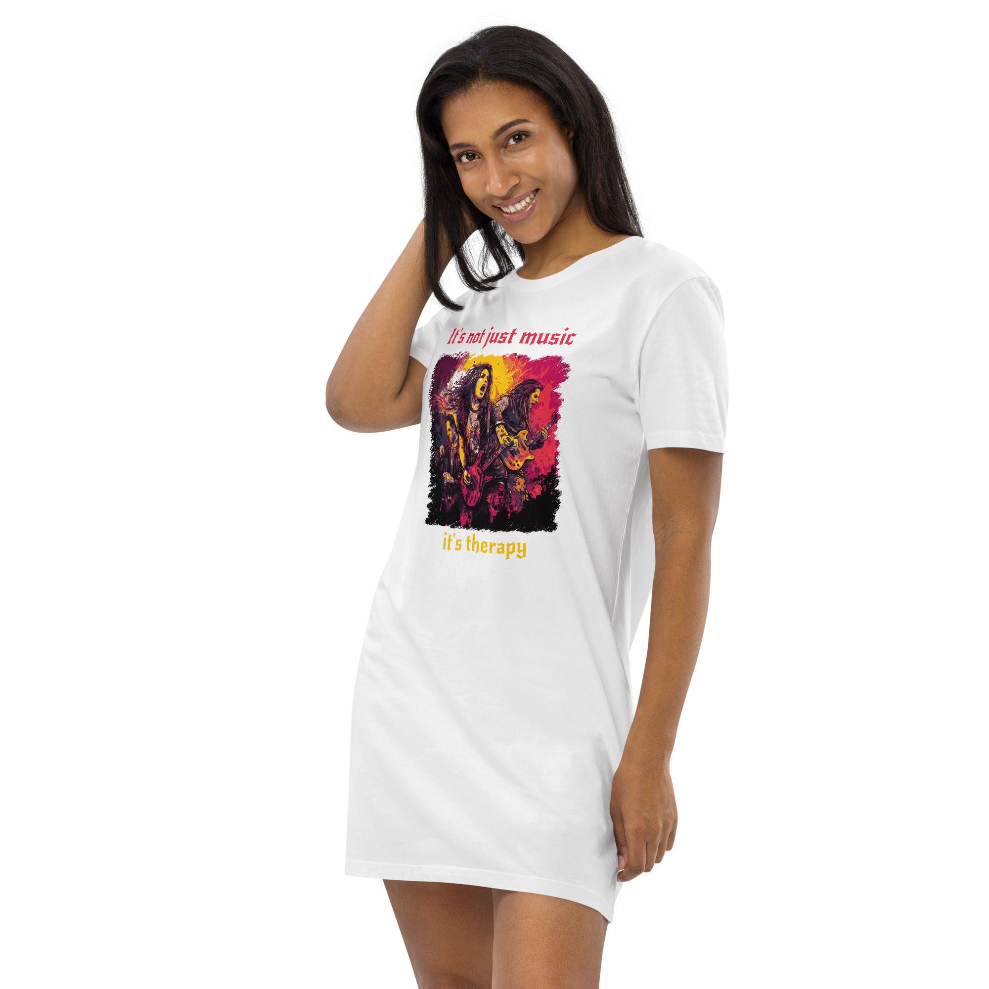 It's Therapy Organic Cotton T-shirt Dress - Beyond T-shirts